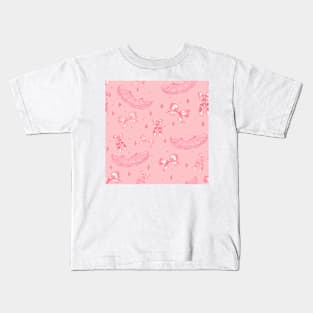 cute baby ballerina pattern pink Kids T-Shirt